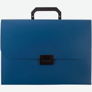 Папка-портфель STAFF 229244, 13 отд., A4, пластик, 0.6мм, синий