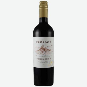Вино Forte Alto Teroldego V.delle красное полусухое 12% 0.75л Италия Доломити