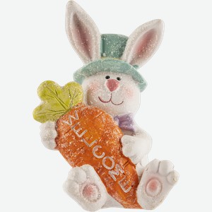Фигурка 8,5*13см Лефард кролик с морковкой, 1 шт
