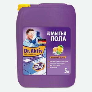 Средство для мытья полов Dr. Aktiv Professional  Морозный цитрус , 5 л