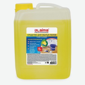 Средство для мытья полов Laima Professional, концентрат, 5 кг, лимон (601606)
