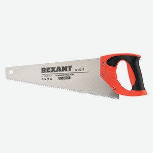 Ножовка Rexant по дереву  Зубец , 400 мм, 7-8 TPI, каленый зуб 2D, двухкомпонентная рукоятка (12-8213)