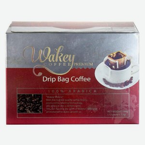 Кофе растворимый WAKEY Coffee Premium, в дрип-пакетах, 12х12 г