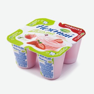 Продукт йогуртный паст. Нежный легкий с соком 0,1 % 95гх4 БЗМЖ ООО  Кампина 