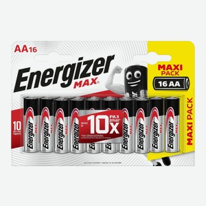 Батарейки Energizer MAX, 16 шт (АА BP 16 LR6 /AAA BP 16 LR03)