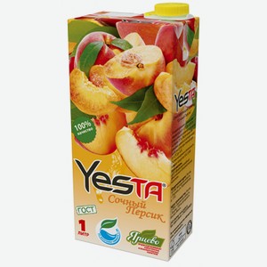 Сок натуральный 100% яблоко персик Yesta 1л ООО ЯКАИБН