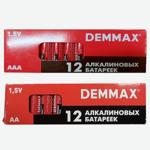 Батарейки алкалиновые Demmax AA и AAA 12 шт.
