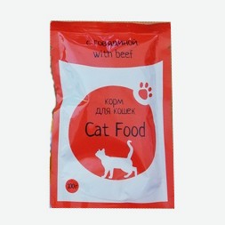 Корм для кошек Cat Food 100 г с говядиной в соусе ООО  Аллер Петфуд 