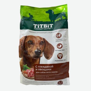 Корм сухой TITBIT для собак всех пород с говядиной и овощами 2,2 кг