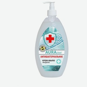 Крем-мыло жидкое Aura Clean Антибактериальное, 1000 мл