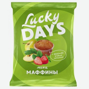 Мини-маффины Lucky Days с фруктово-ягодной начинкой 470г