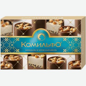 Набор конфет шоколадные Комильфо Миндаль и крем-карамель, 116 г