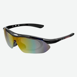 Очки спортивные солнцезащитные Bradex с 5 сменными линзами, в чехле, черные (SF 0156)