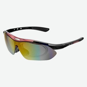 Очки спортивные солнцезащитные Bradex с 5 сменными линзами, в чехле, красные (SF 0154)
