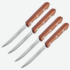 Набор из 4 кухонных ножей CLASSIC 11,5/12,5см с деревянной ручкой, в блистере