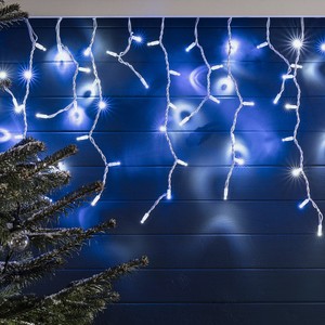Светодиодное морозостойкое украшение гирлянда  Сияние , длина 4 м., высота 0.7 m., прозрачная нить