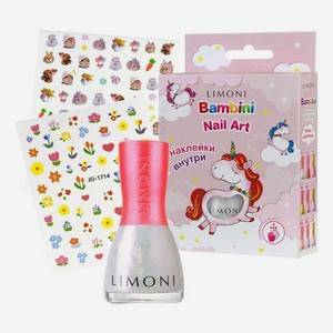Набор лаков для ногтей Bambini Nail Art No25 (лак для ногтей No1 + наклейки 2шт)