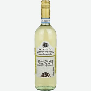 Вино Белое Сухое Bottega Пино Гриджио Делле Венециа 2022 г.у. 12%, 0,75 л, Италия