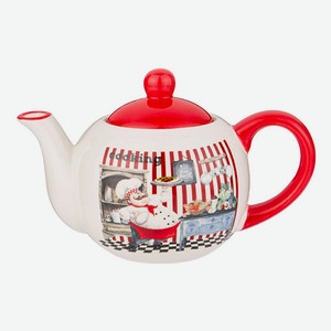 Заварочный чайник Lefard Bellisimo керамика красно-белый 0,55 л