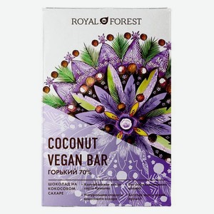 Шоколад Royal Forest Coconut Vegan Bar Горький 70%, 50 г