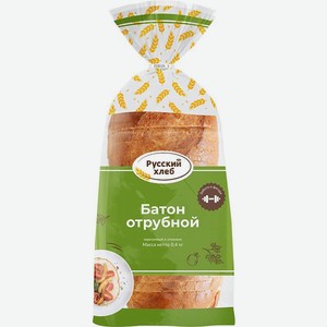 Батон Русский хлеб Отрубной нарезанный 400г