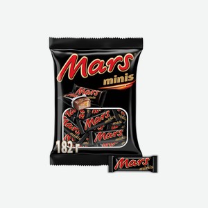 Шоколадные батончики Mars Minis с нугой и карамелью 182 г