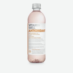 Напиток безалкогольный Vitamin Well Antioxidant со вкусом персика 0.5л