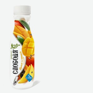 Йогурт <Слобода> Биойогурт с манго и папайей 2.0% 260г бутылка Россия