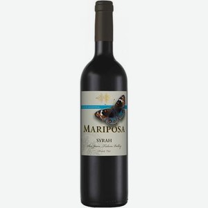 Вино красное Mariposa Syrah сухое 13%, 0,75л.