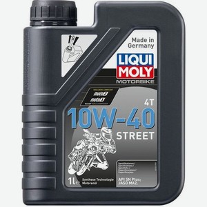 Моторное масло LIQUI MOLY Motorbike 4T Street, 10W-40, 1л, синтетическое [7609]
