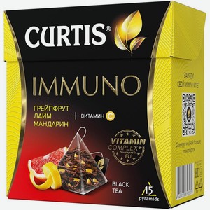 Чай <Curtis> Immuno черный ароматизированный 25.5г коробка Россия