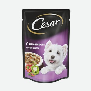Корм Цезарь с ягненком и овощами 85г для взрослых собак
