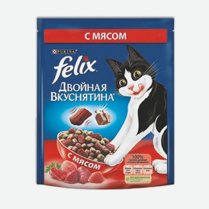 Корм для кошек FELIX Двойная Вкуснятина Мясо 200г