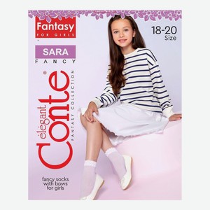 Носки для девочек Conte Sara полиамид белые р 22-24