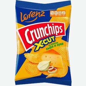 Чипсы картофельные рифленые «Crunchips. X-Cut» со вкусом сыра и лука, 70г