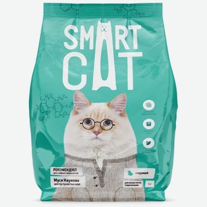 Корм Smart Cat для стерилизованных кошек, с курицей (5 кг)
