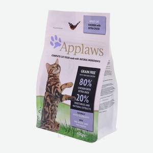 Корм Applaws беззерновой для кошек  Курица и Утка/Овощи: 80/20%  (2 кг)