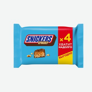 Батончик Snickers Криспер шоколадный 40г х 4шт, 160г Россия