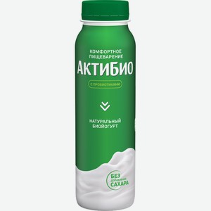 Йогурт питьевой Актибио натуральный 1.8%, 260г Россия