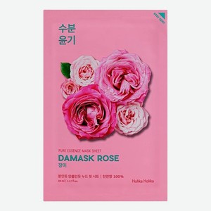 Увлажняющая тканевая маска для лица с экстрактом розы Pure Essence Mask Sheet Damask Rose 20мл: Маска 1шт