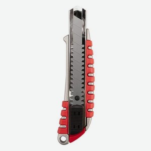 Нож строительный Rexant с сегментированным лезвием 18 мм, металлический обрезиненный корпус (12-4900)