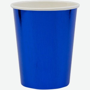 Одноразовая посуда 250мл Веселая затея стакан синий фольга Веселая затея кор, 6 шт