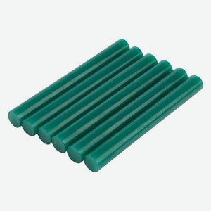Клеевые стержни Rexant d 11,3 мм, L 100 мм, зеленые, 6 шт (09-1228)