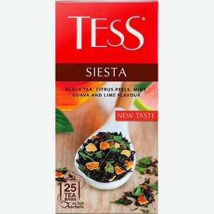 Чай черный Tess Siesta с цедрой гуава-лайм и мятой 25пак