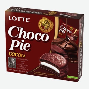 Печенье Lotte Choco Pie Cacao в глазури, 336г