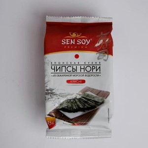Чипсы Нори SEN SOY Kimchi из морской капусты, 4,5 г