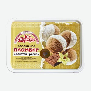 Мороженое Свитлогорье двухслойное пломбир с ароматом ванили наполнитель Ириска 15% 500 г