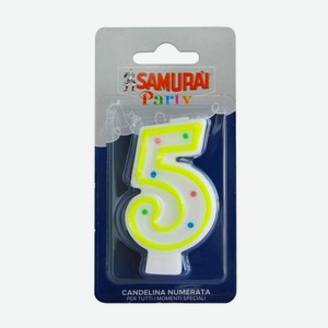 Свеча для торта Самурай цифра 5 Сисма к/у, 1 шт