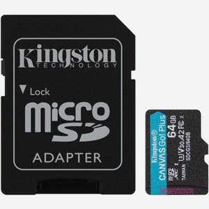 Карта памяти microSDXC Canvas Go Plus, 64 Гб, UHS-I, U3, V30, A2, с адаптером