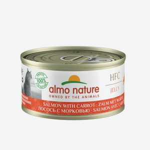 Almo Nature консервы с лососем и морковью в желе для кошек (70 г)